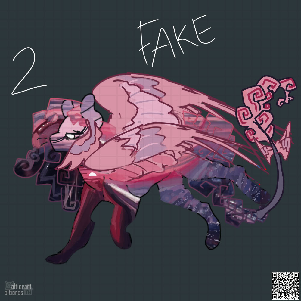 Sketchy artwork of an adoptable character